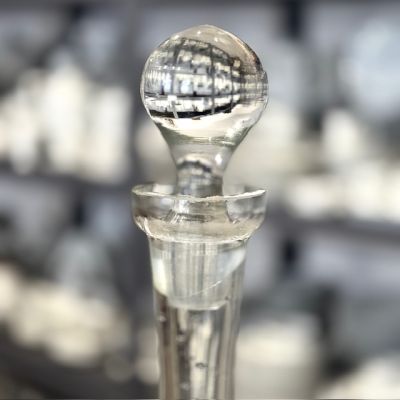 Графин старинный 1 л хрусталь гравировка Франция 