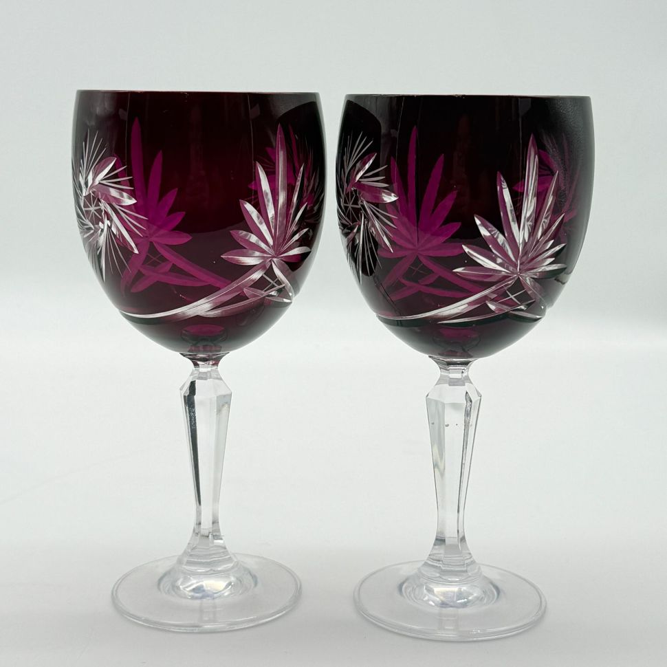 Бокал набор 2 шт. 320 мл цветной хрусталь Германия 