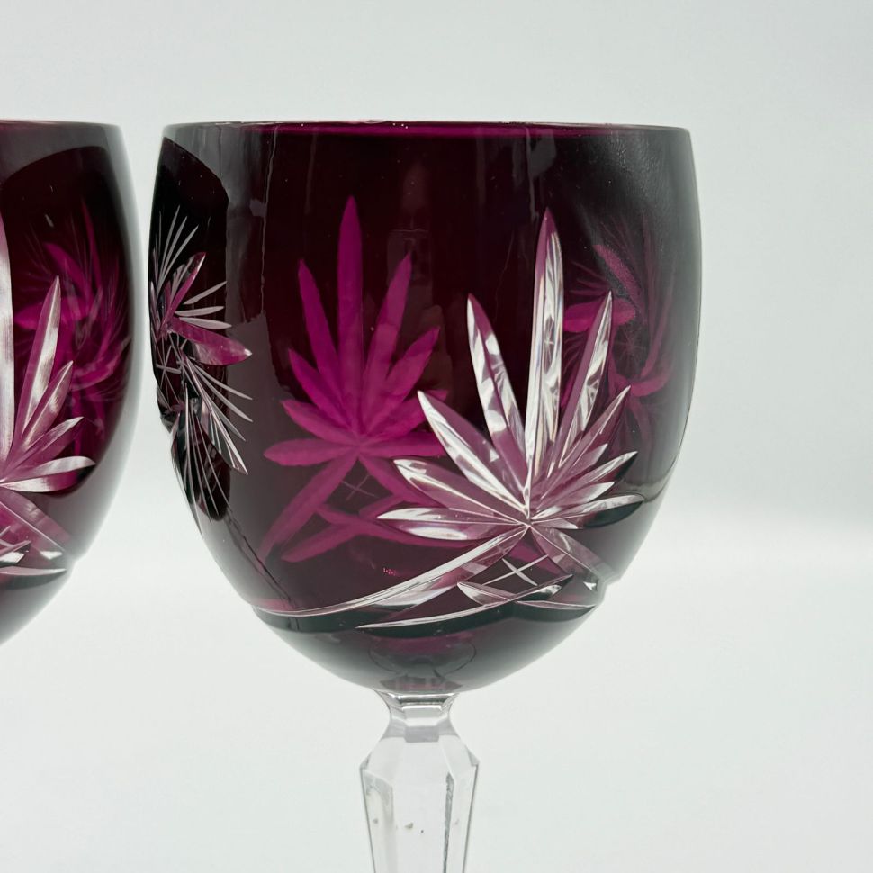 Бокал набор 2 шт. 320 мл цветной хрусталь Германия 