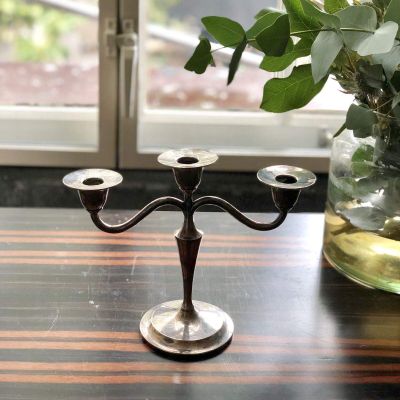 Подсвечник канбелябр мельхиоровый