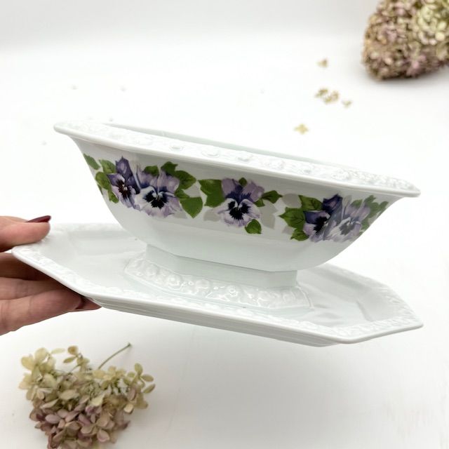 Соусник на блюде Rosenthal Classic Rose Фиалка 400 мл Германия