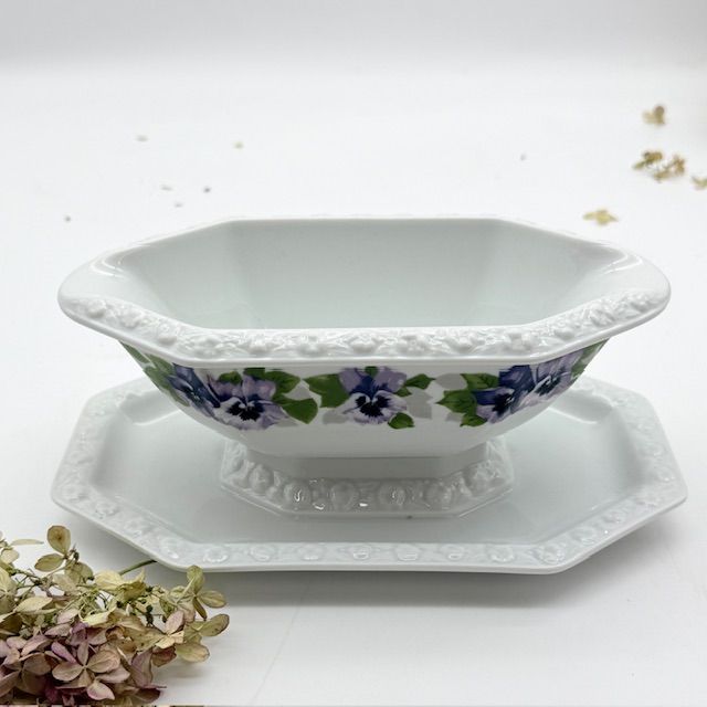 Соусник на блюде Rosenthal Classic Rose Фиалка 400 мл Германия