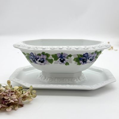 Соусник на блюде Rosenthal Classic Rose Фиалка 400 мл Германия
