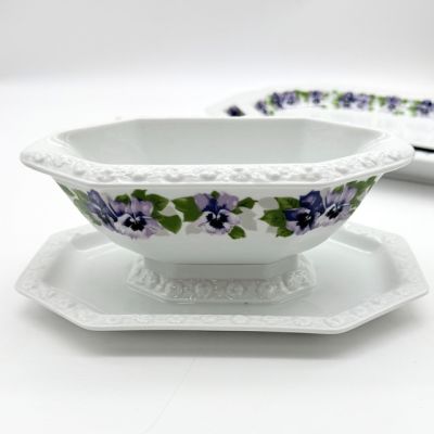 Соусник на блюде Rosenthal Classic Rose Фиалка 400 мл Германия