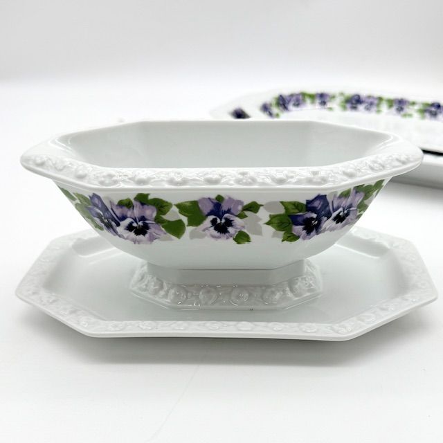 Соусник на блюде Rosenthal Classic Rose Фиалка 400 мл Германия
