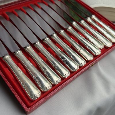 Нож столовый Nogent 24 см сталь серебрение Франция