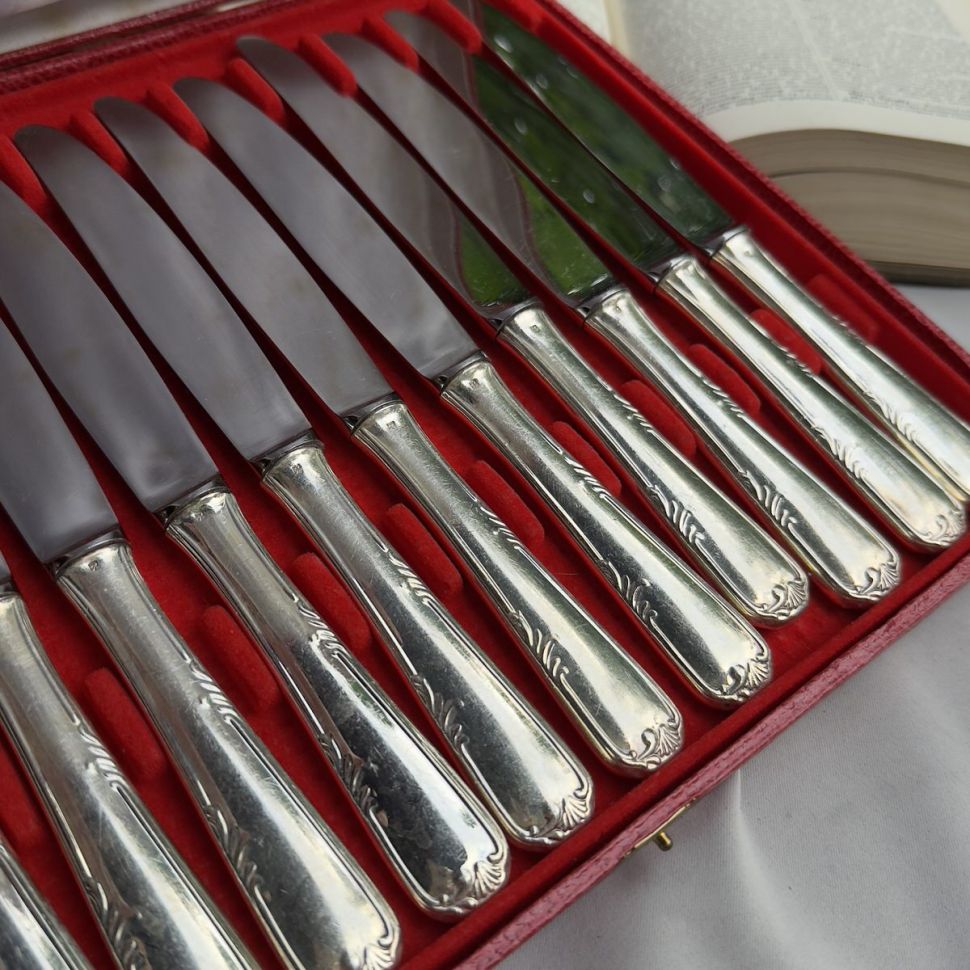 Нож столовый Nogent 24 см сталь серебрение Франция