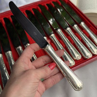 Нож столовый Nogent 24 см сталь серебрение Франция