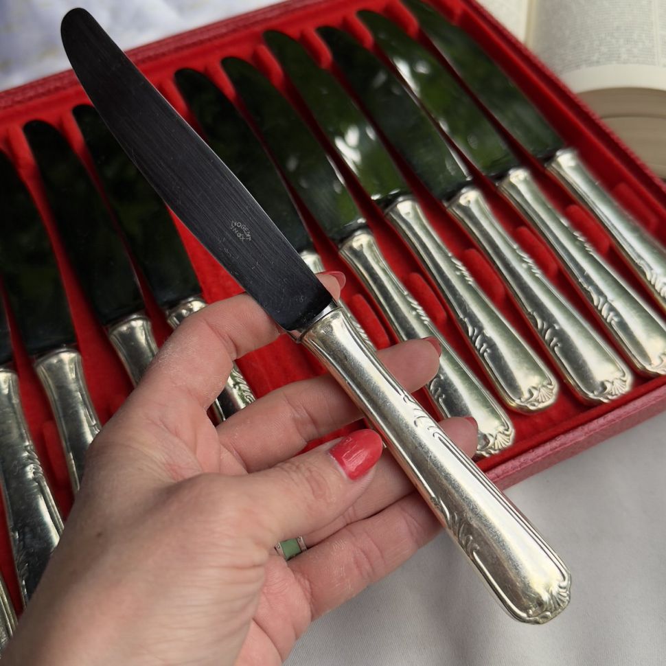 Нож столовый Nogent 24 см сталь серебрение Франция