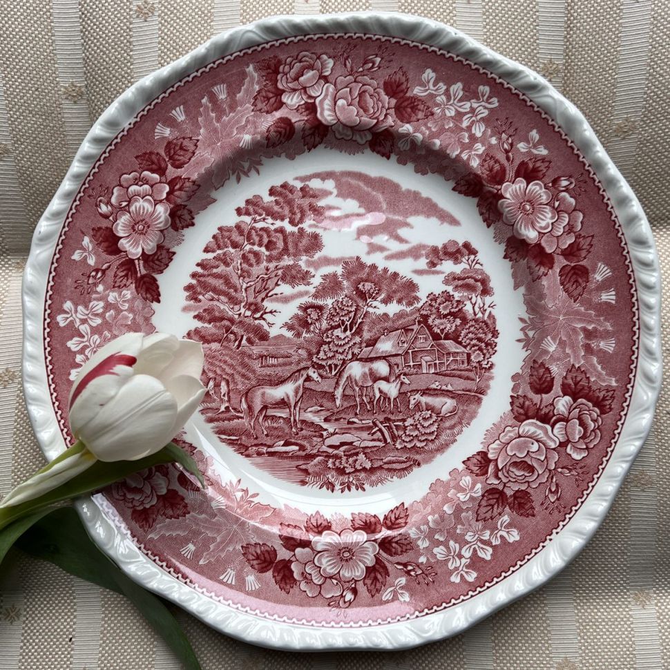 Тарелка Adams Wedgwood group English Scenic 27 см Англия   