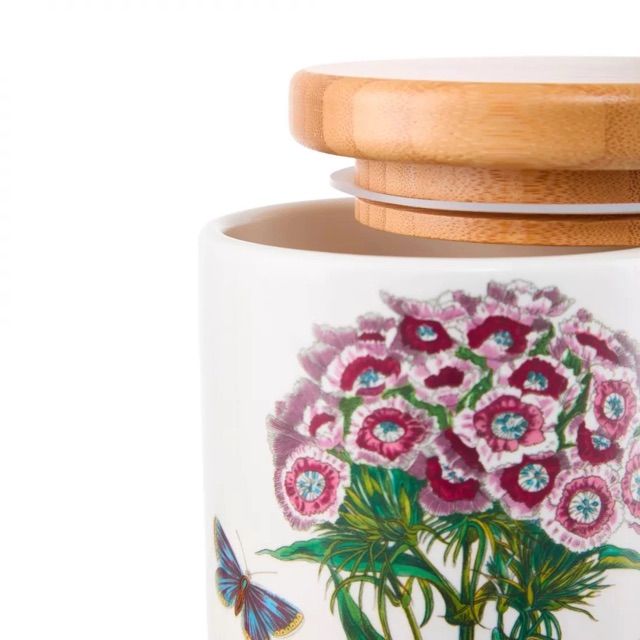 Банка с бамбуковой крышкой Portmeirion Botanic Garden Sweet William 18 см Портмерион Англия