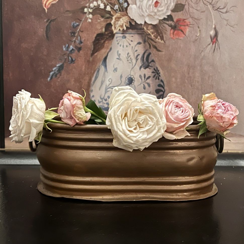 Кашпо с ручками 21 см медь