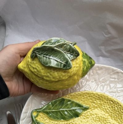 Сахарница Лимон 13 см керамика Португалия 