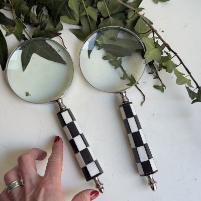 Лупа круглая для чтения Шахматы 25 см сталь