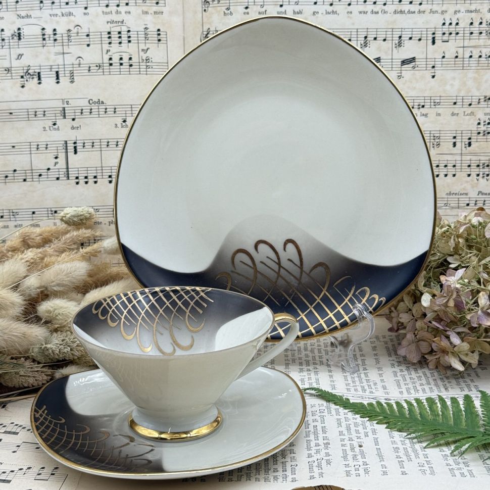 Чайное трио  Porzellanfabrik Weißenstadt Dürrbeck & Ruckdäschel 200 мл Германия 