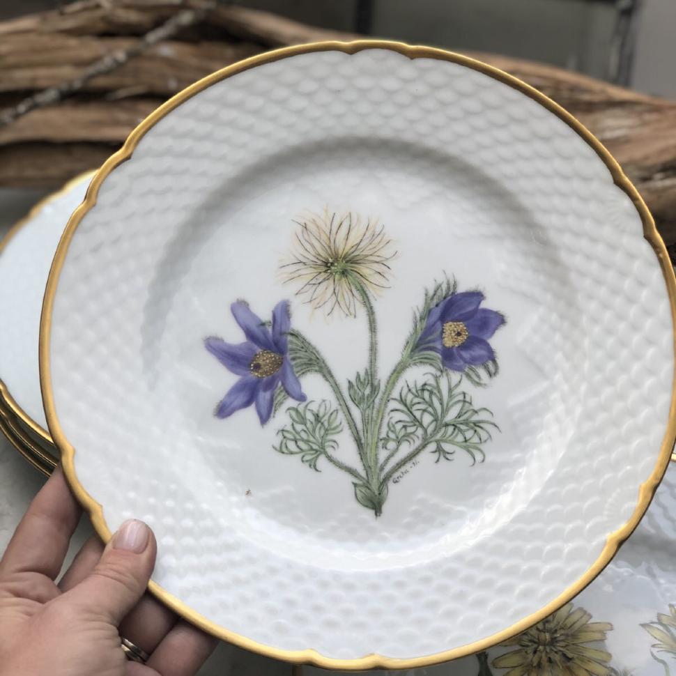 Тарелка 24 см Горечавка синяя B&G Copenhagen Porcelain Дания
