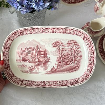 Блюдо Maastricht Royal Sphinx 1910 гг. 32х21 см Cambridge Old England 