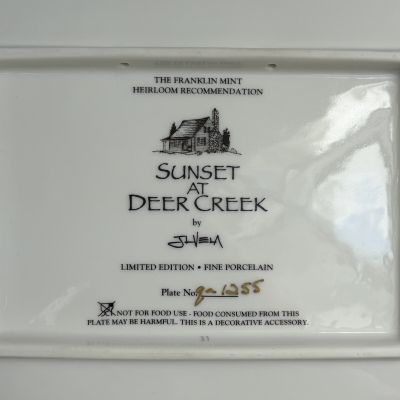Тарелка Franklin Mint Sunset at Deer Creek 16x21 см фарфор