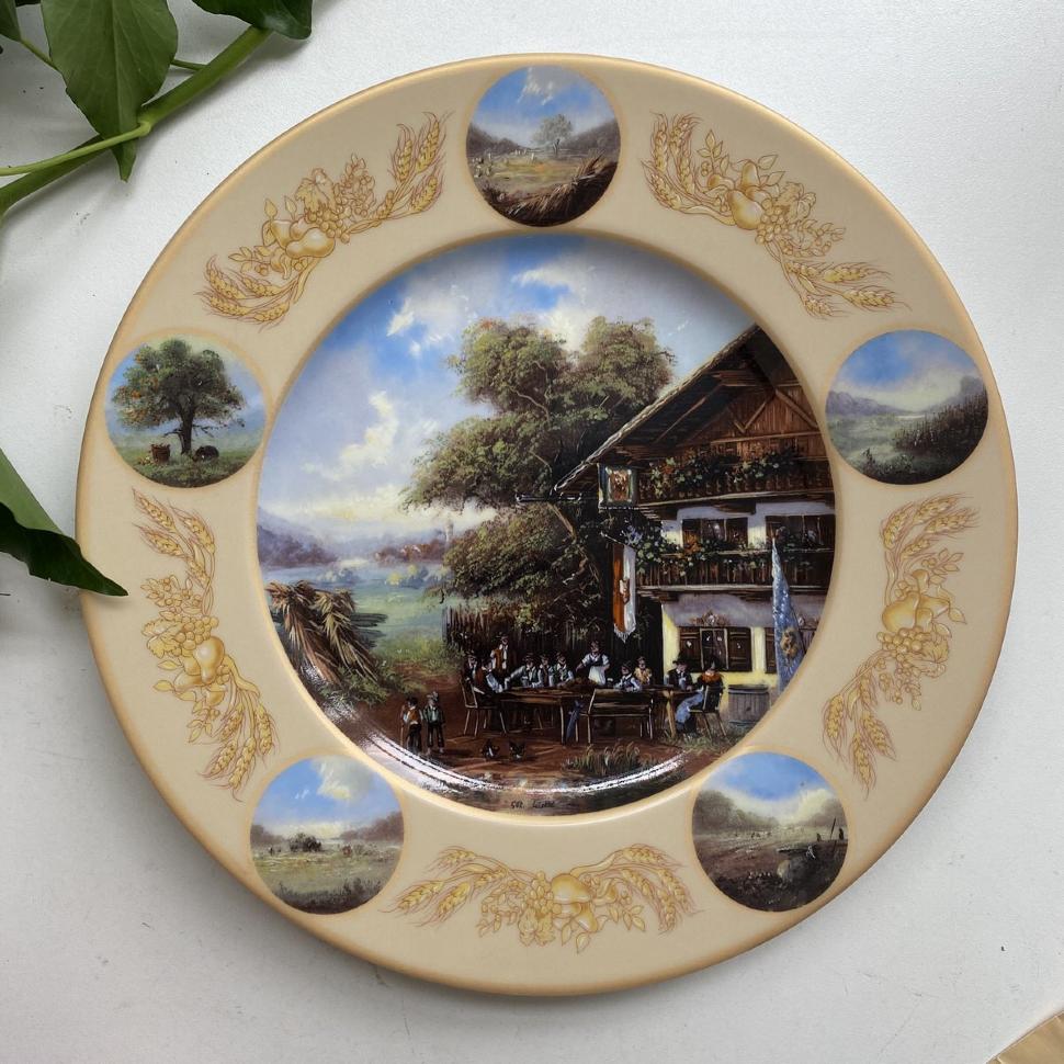 Тарелка номерная 25 см Seltmann Weiden Fest der Ernte 1993