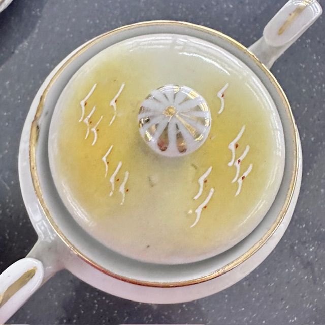 Сахарница Гейши и рикша 300 мл фарфор Япония