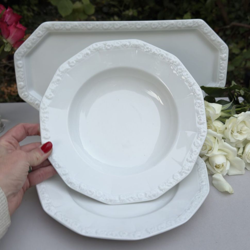 Тарелка глубокая Rosenthal Maria Classic Rose белый 24 см Германия 