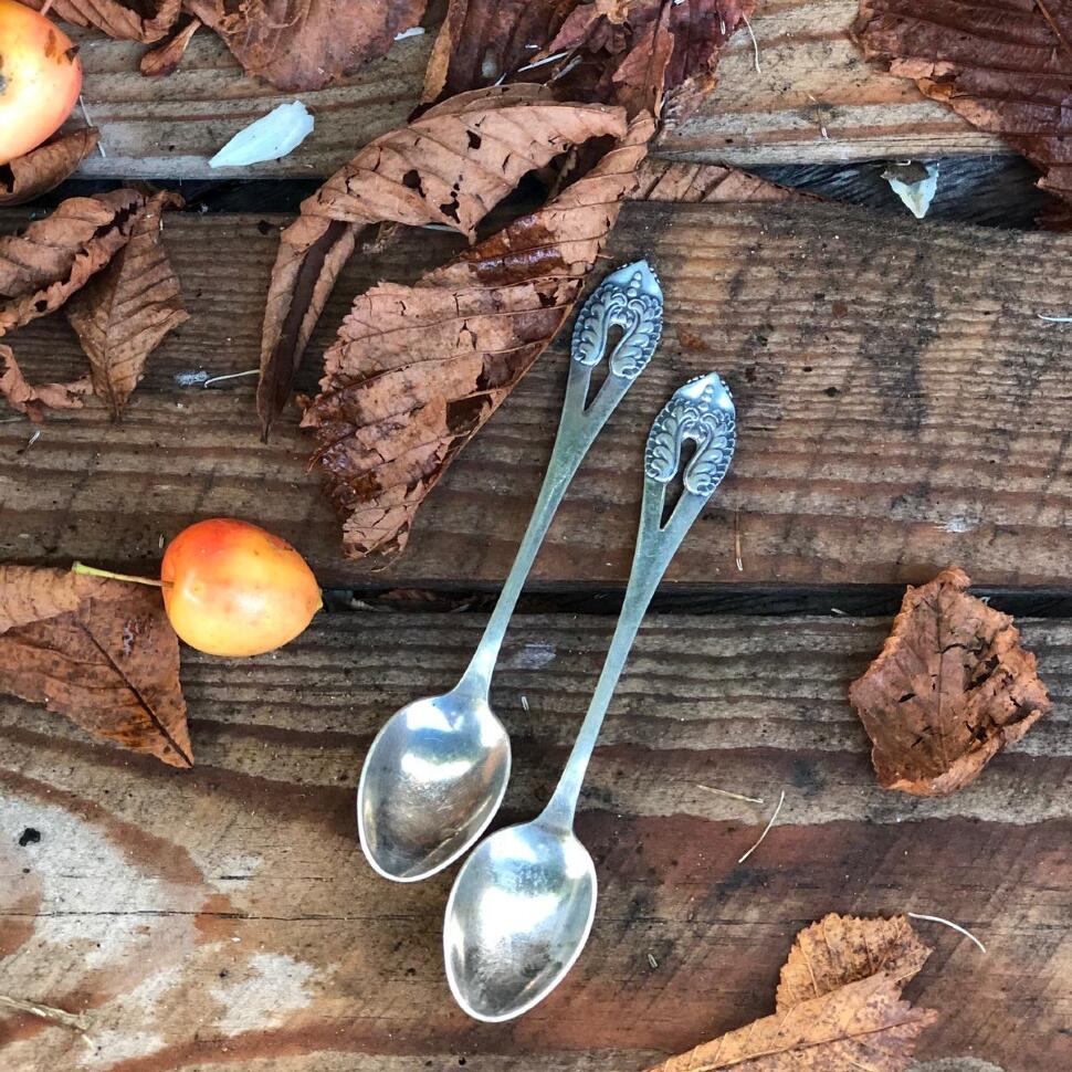 Ложка кофейная 12 см Перо мельхиор