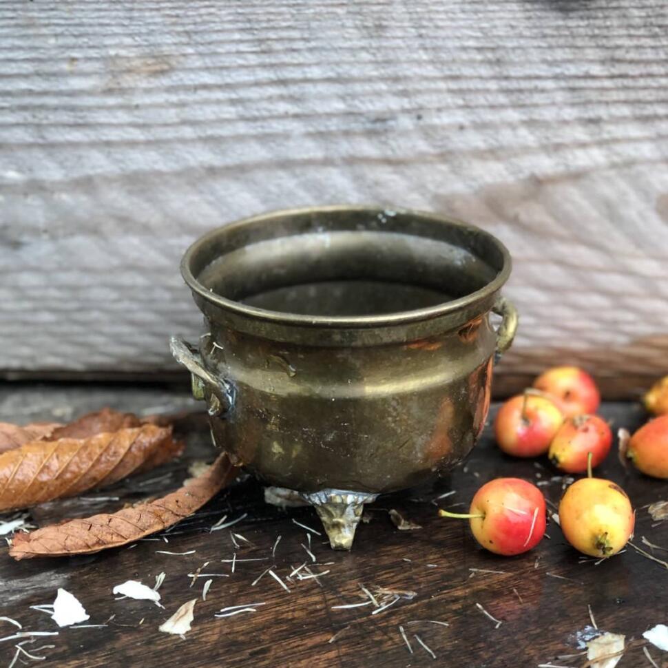 Кашпо 10 см латунь