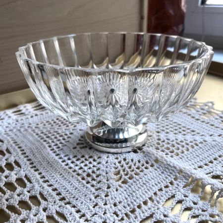 Ваза фруктовница конфетница на ножке 18 см хрусталь 