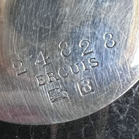Икорница Ракушка Ercuis 15 см сталь серебрение Франция 