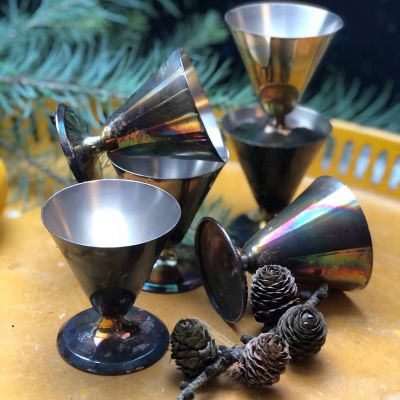 Рюмка 100 мл мельхиор патина