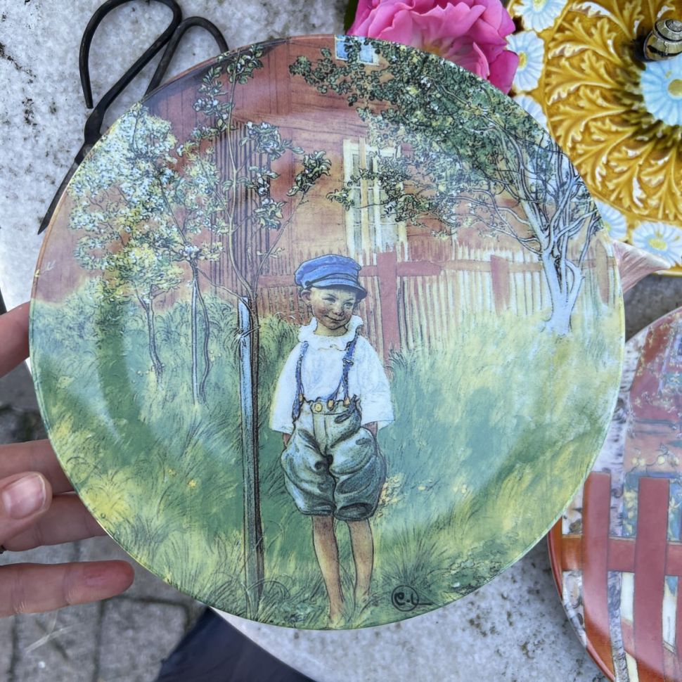 Тарелка номерная Rorstrand Carl Larsson 20 см Швеция 