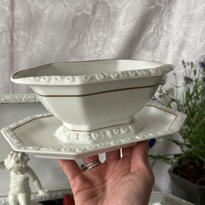 Соусник Ph.Rosenthal Maria с золотой каймой 400 мл Германия 1927 г  