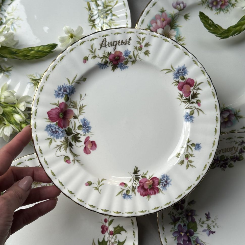 Тарелка Royal Albert 12 месяцев 21 см Англия набор 12 шт.