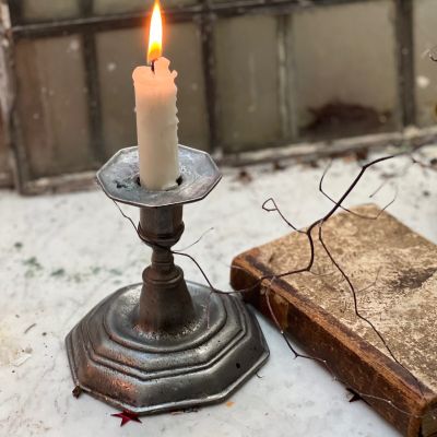 Подсвечник на широком основании 13 см олово