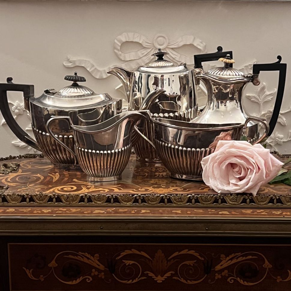 Чайник 1,3 л мельхиор серебрение Англия