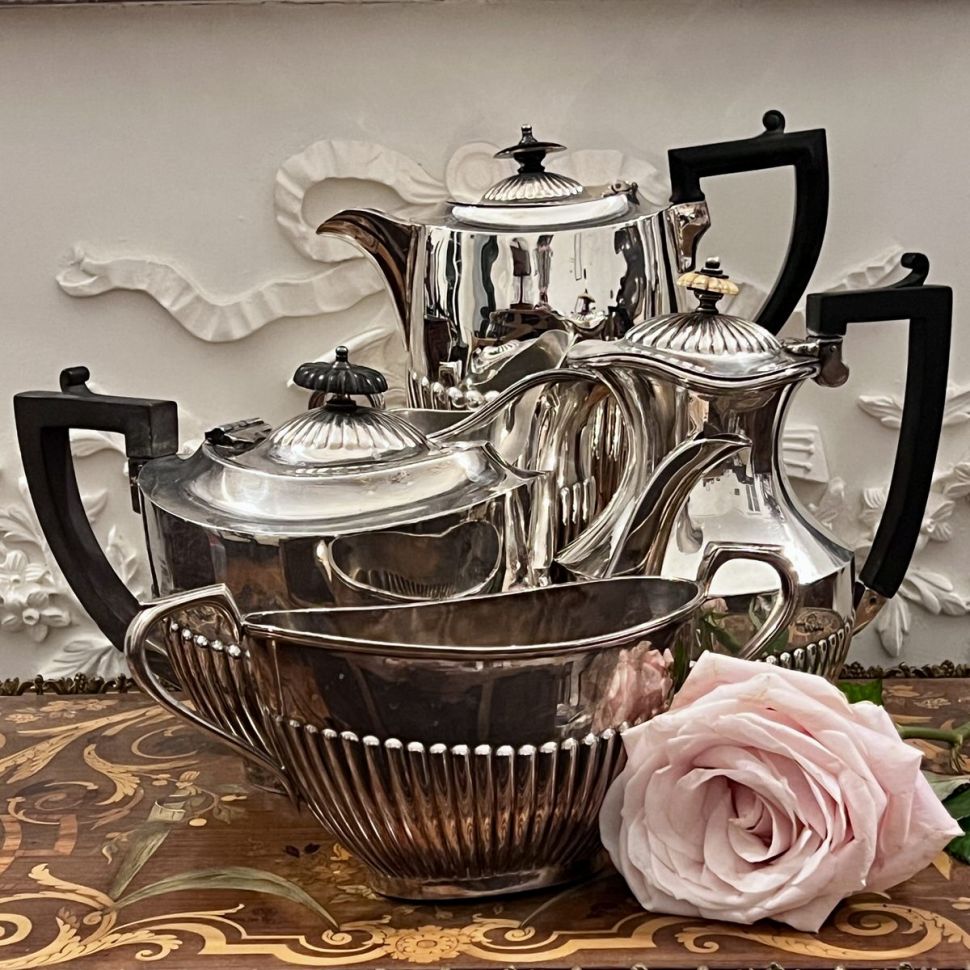 Чайник 1,3 л мельхиор серебрение Англия