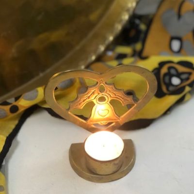 Подсвечник латунный Рождественский