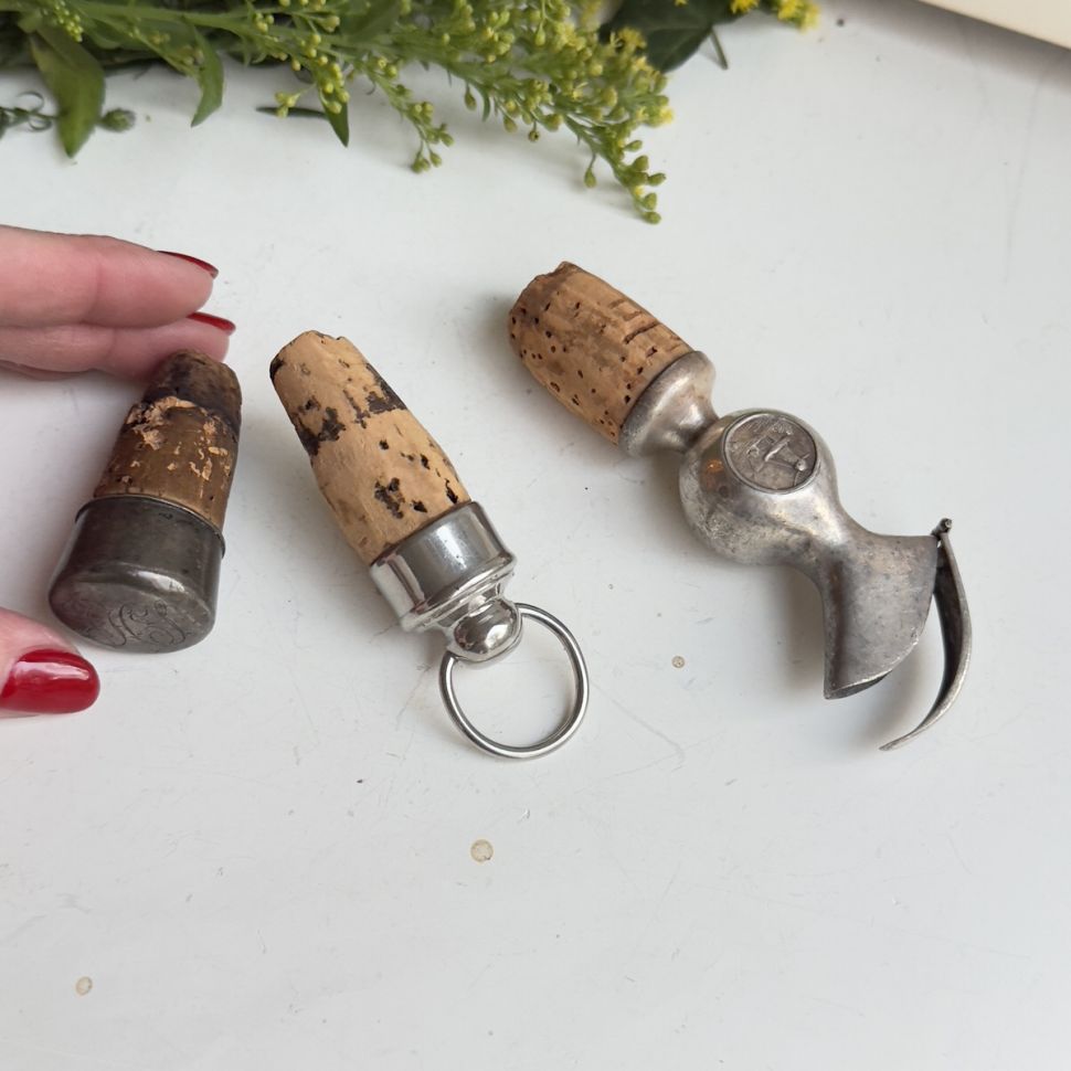 Пробка для бутылки 6 см мельхиор