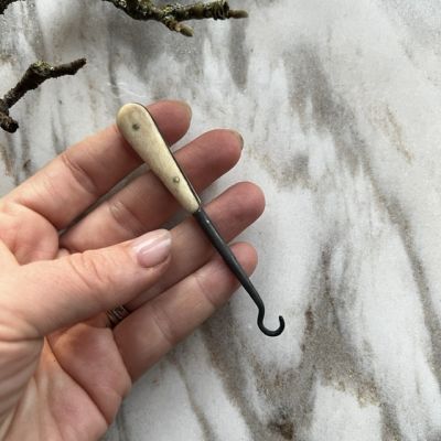 Крючок для кодлера кость и сталь 3