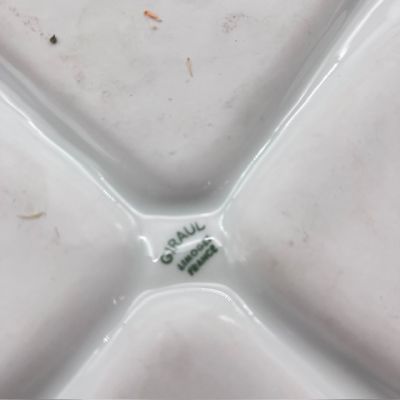 Менажница с ручкой кабаретка Giraud Limoges 25 см Франция