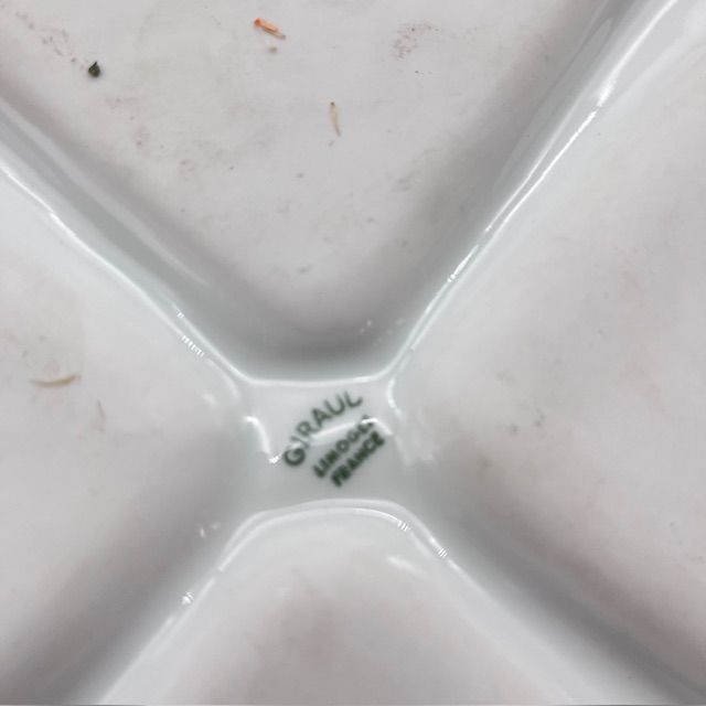 Менажница с ручкой кабаретка Giraud Limoges 25 см Франция