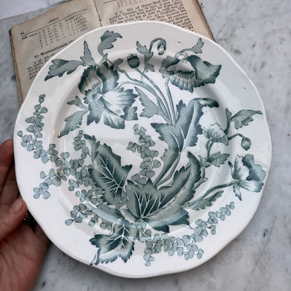 Тарелка плоская 24 см Rorstrand Wallmo 1890-18 гг. Модерн Швеция