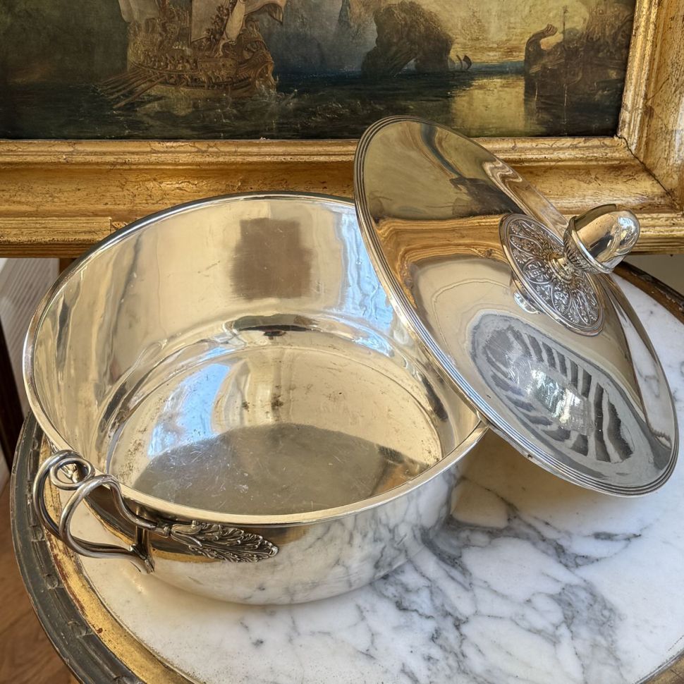 Террин супница 5 л серебрение Франция