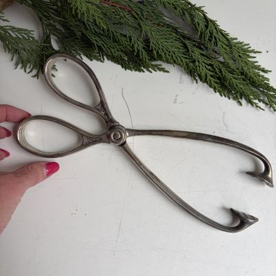 Щипцы для угля 26 см мельхиор