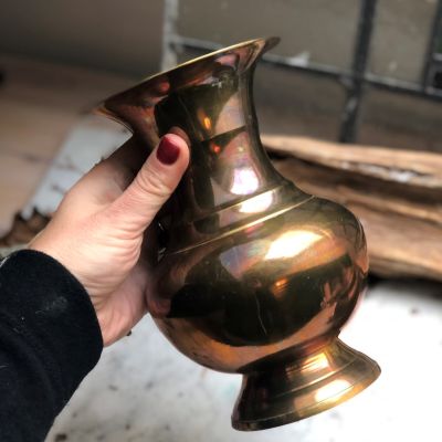 Ваза  18,5 см латунь