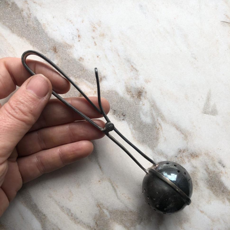 Ложка для заваривания чая 15 см мельхиор