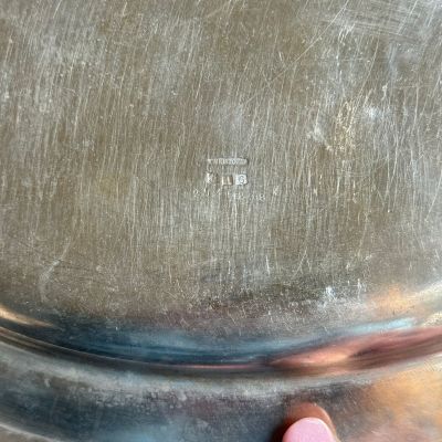 Блюдо грааль Christofle Duval 1870-1920 гг. серебрение 16 гр, 25 см 