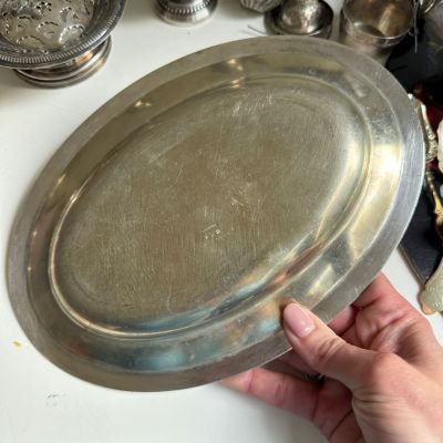 Блюдо грааль Christofle Duval 1870-1920 гг. серебрение 16 гр, 25 см 