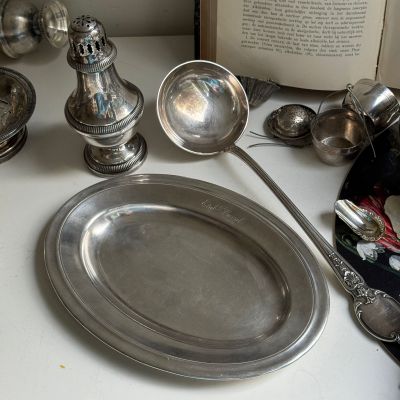 Блюдо грааль Christofle Duval 1870-1920 гг. серебрение 16 гр, 25 см 