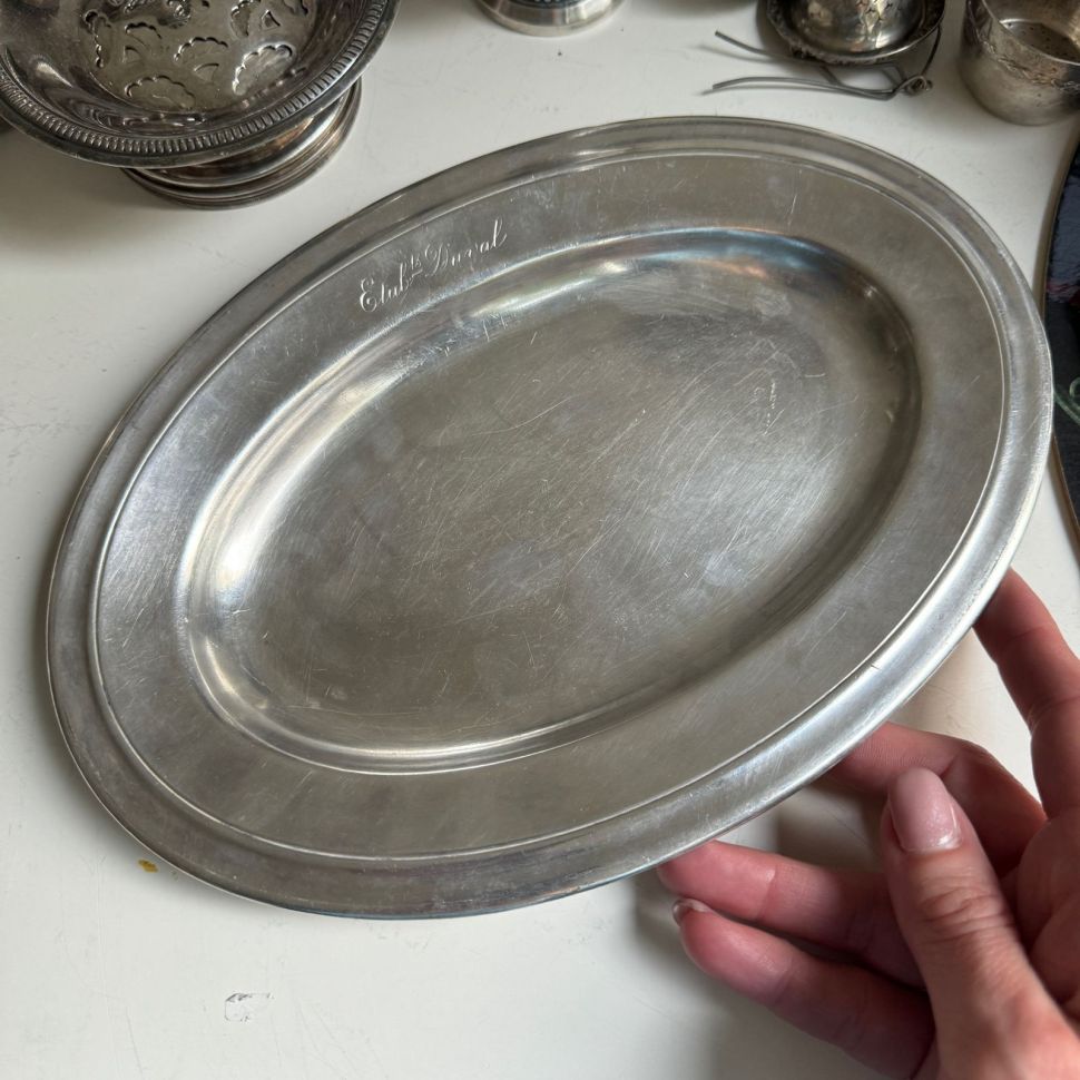 Блюдо грааль Christofle Duval 1870-1920 гг. серебрение 16 гр, 25 см